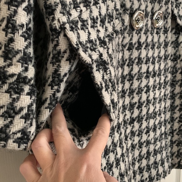 Epic Miss Sixty houndstooth coat with large silver tone buttons size XL - Picture 5 of 10